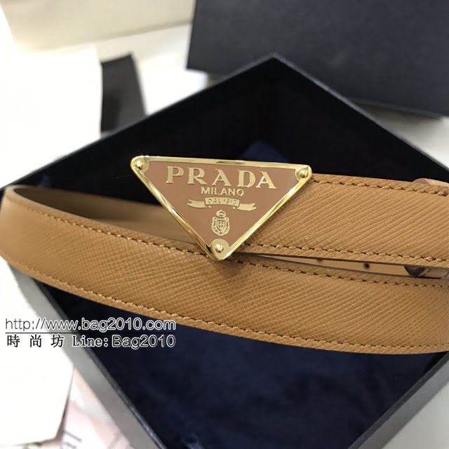 PRADA女士皮帶 普拉達經典塗琺瑯三角形腰帶  jjp2020